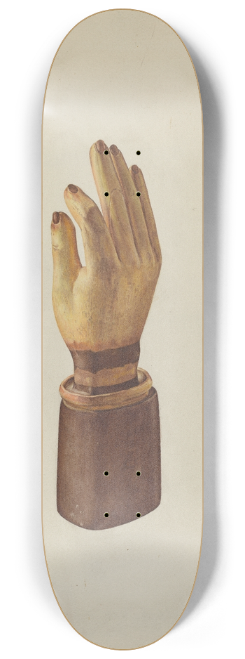 Robert Calvin - Hand Glove Advertisement 8.25 inch art skate deck