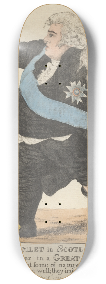 Robert Dighton - Hamlet in Scotland 8.25 inch art skate deck