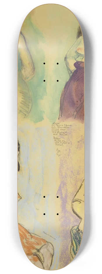 Robert Henri - Four Studies of a Nude 8.25 inch art skate deck