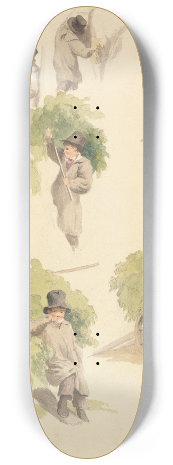Robert Hills - Carting Hops and Other Studies 8.25 inch art skate deck