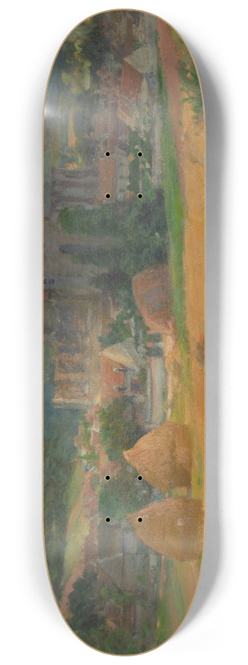 Robert William Vonnoh - Haystacks, Lachant, Ile-de-France 8.25 inch art skate deck