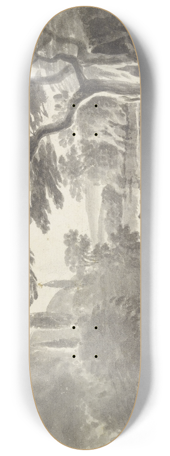 Roelant Roghman - Waldlandschaft mit Wasserfall 8.25 inch art skate deck