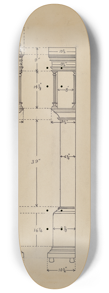 John Dieterich - Clock 8.25 inch art skate deck