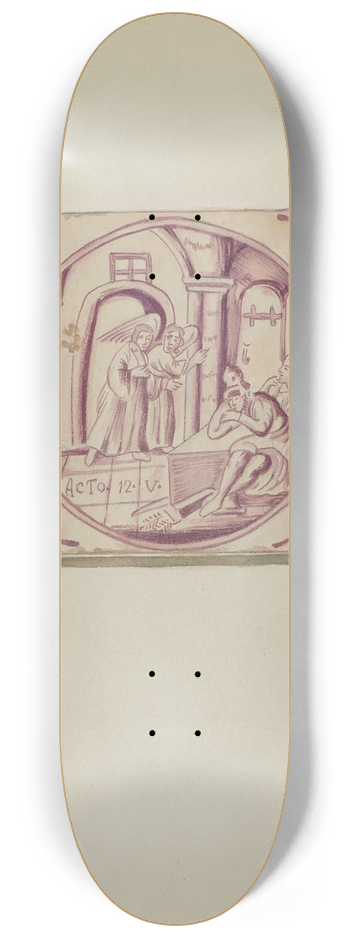 John Dixon - Fireplace Tile 8.25 inch art skate deck