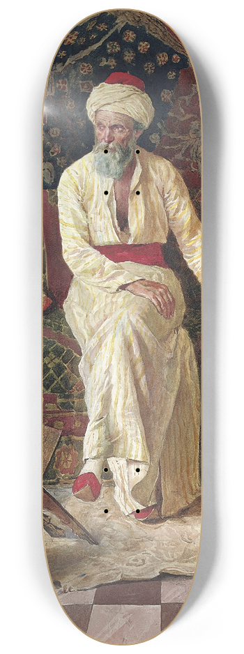 Rudolf Ernst - A pensive elder 8.25 inch art skate deck
