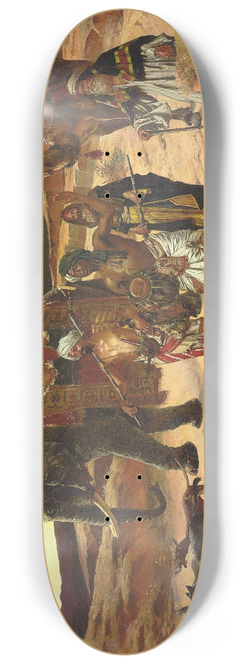 Rudolf Ernst - The Tiger Hunt 8.25 inch art skate deck