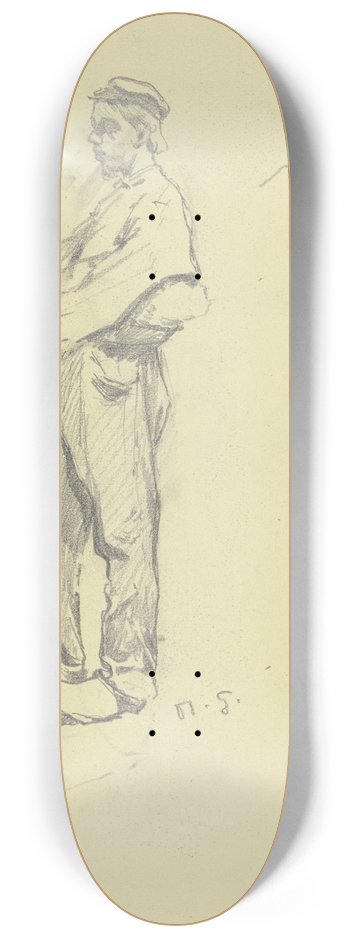 Rudolf Gudden - Ein Arbeiter aus der Groen Spinnerei von Edam 8.25 inch art skate deck