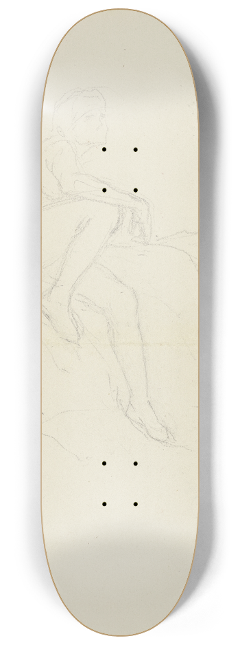 Rudolf Gudden - Resting boy 8.25 inch art skate deck
