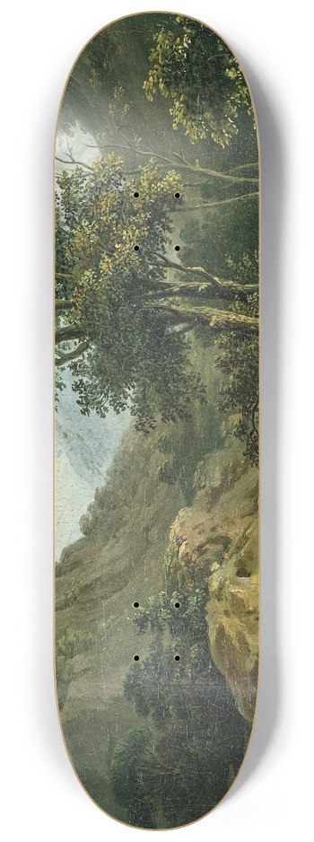 Rudolf Matthias Toma - Loggers by a river 8.25 inch art skate deck