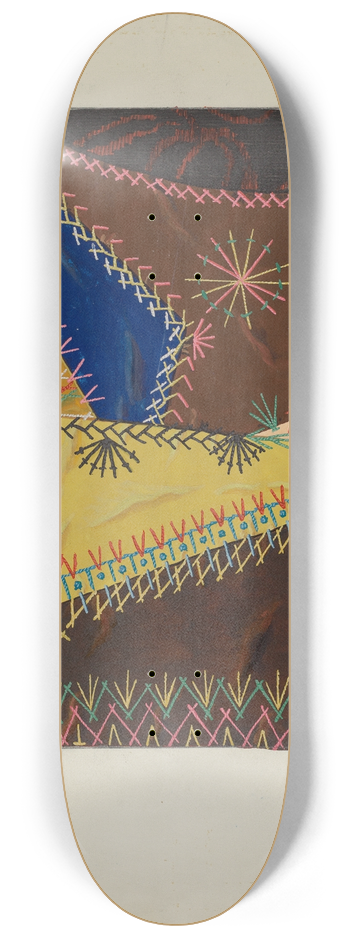 Ruth M. Barnes - Crazy Quilt 8.25 inch art skate deck