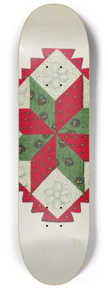 Ruth M. Barnes - Quilt Block 8.25 inch art skate deck