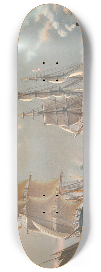 John E.C. Peterson - A squally day 8.25 inch art skate deck