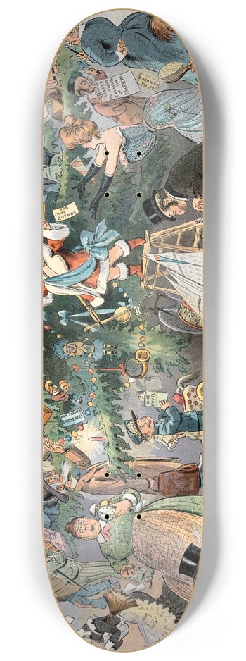 Samuel Ehrhart - Pucks Christmas tree 8.25 inch art skate deck