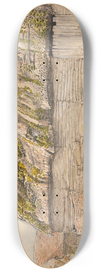 Samuel Palmer - A Barn with a Mossy Roof, Shoreham 8.25 inch art skate deck