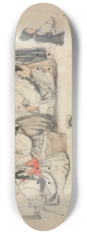 Samuel Prout - Study of Figures at Schaffhausen 8.25 inch art skate deck