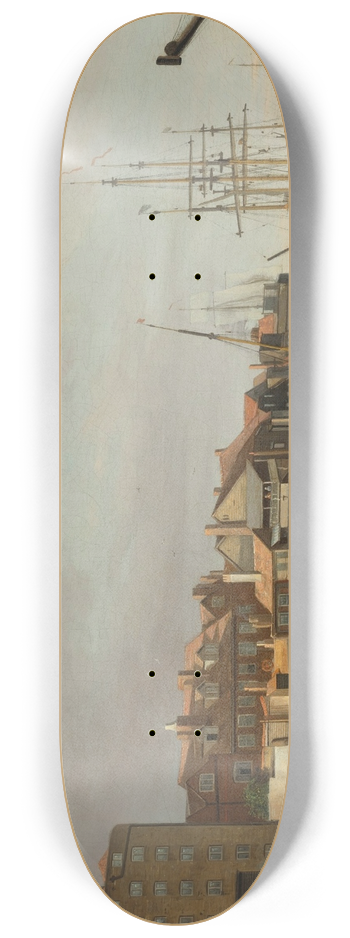 Samuel Scott - View of the Thames at Wapping 8.25 inch art skate deck