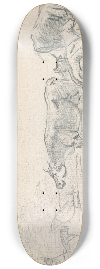 Sawrey Gilpin - Cattle with herder in background 8.25 inch art skate deck