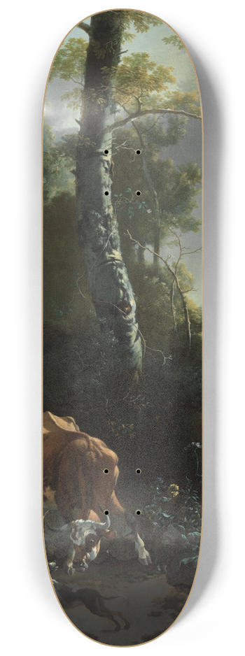Adam Pynacker - Landscape with enraged ox 8.25 inch art skate deck