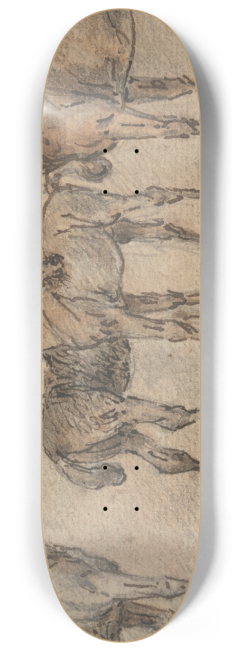 Sawrey Gilpin - Two Mares with their Foals 8.25 inch art skate deck