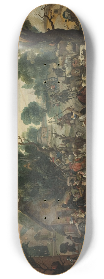 Sebastian Vrancx - Assault on a town 8.25 inch art skate deck