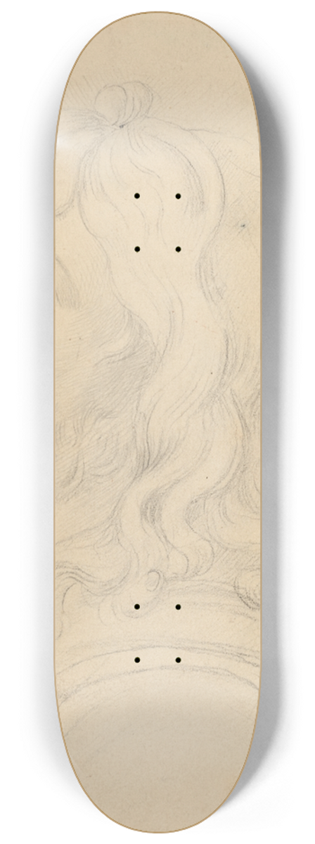 John Flaxman - Bust of a Bearded Man Looking Up 8.25 inch art skate deck