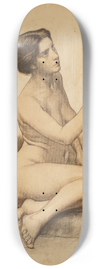 Sigmund Lipinsky  - Kniender weiblicher Akt 8.25 inch art skate deck