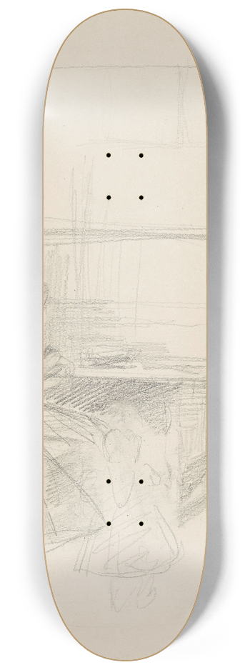 Signe Scheel - Interir med mor og barn 8.25 inch art skate deck