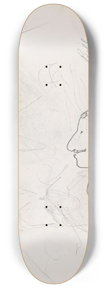 Signe Scheel - Karikatur biljardspiller 8.25 inch art skate deck