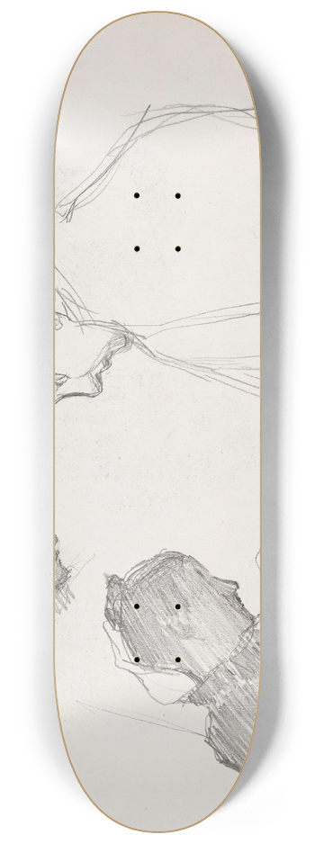 Signe Scheel - Studier av et kvinnehode 8.25 inch art skate deck