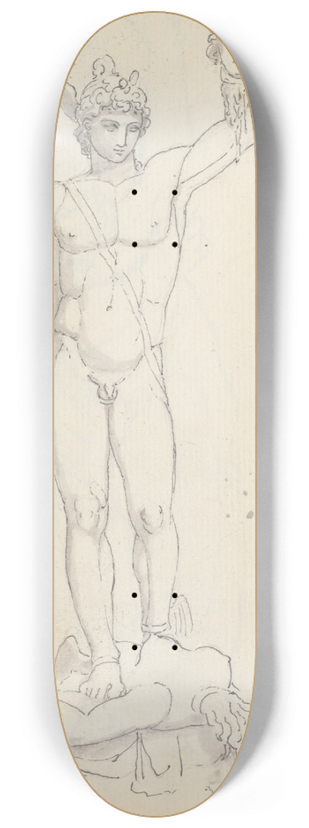 John Flaxman - Perseus, Loggia dei Lanzi, Florence 8.25 inch art skate deck