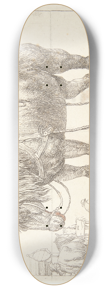 Simon de Vlieger - Hvilende arbejdshest 8.25 inch art skate deck