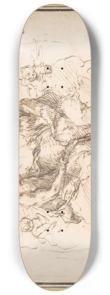 Simone Cantarini - The Holy Trinity in Glory 8.25 inch art skate deck