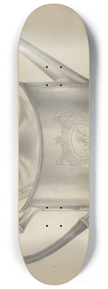 Simon Weiss - Silver Teapot 8.25 inch art skate deck