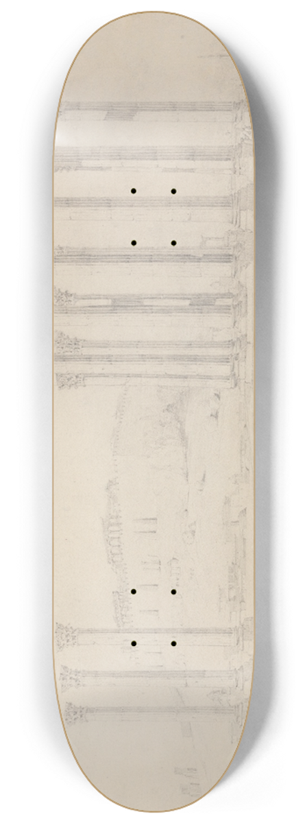 John Foster - Temple of Jupiter, Athens 8.25 inch art skate deck
