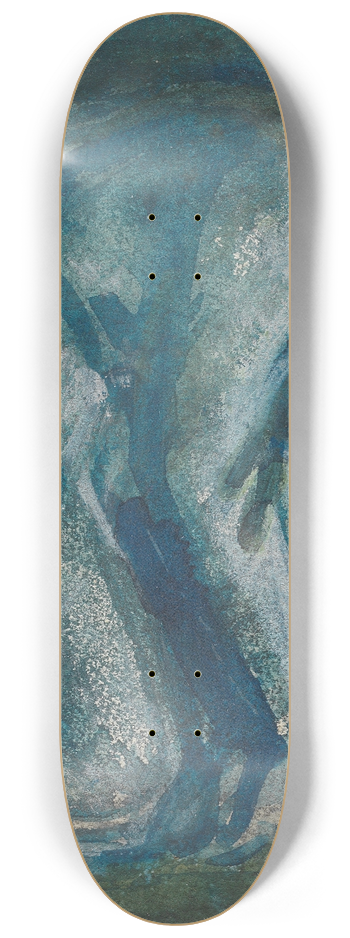 Sir Edward Coley Burne-Jones - A kneeling figure 8.25 inch art skate deck