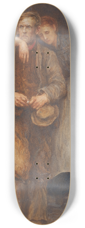 Sir Hubert von Herkomer - On Strike 8.25 inch art skate deck