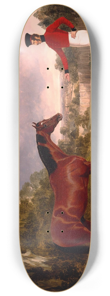 John Frederick Herring Snr. - A Soldier with an Officers Charger 8.25 inch art skate deck