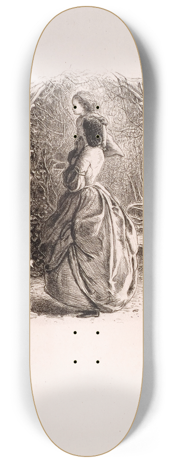 Sir John Everett Millais - Happy Springtime 8.25 inch art skate deck