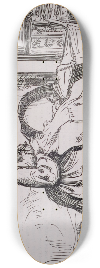 Sir John Everett Millais - The Iceberg  The Seamstress 8.25 inch art skate deck