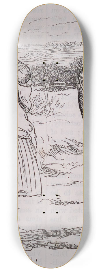Sir John Everett Millais - The Meeting 8.25 inch art skate deck