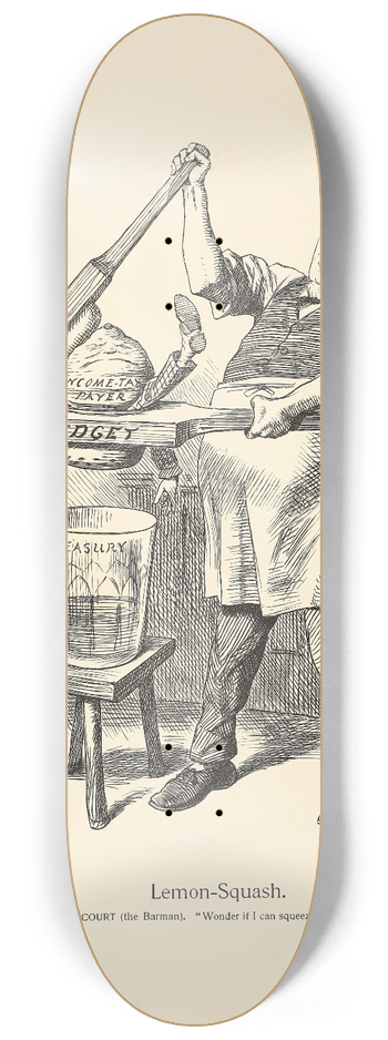 Sir John Tenniel - Lemon-Squash 8.25 inch art skate deck