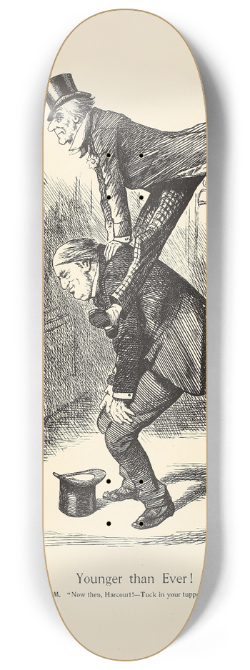 Sir John Tenniel - Younger than ever! 8.25 inch art skate deck