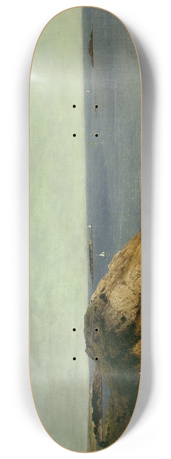John Frederick Kensett - Rocky Coast 8.25 inch art skate deck