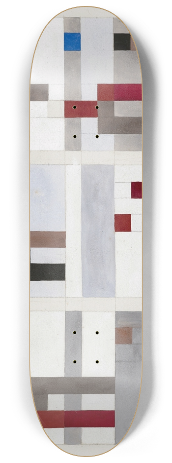 Sophie Taeuber-Arp - Vertical-Horizontal Composition 8.25 inch art skate deck