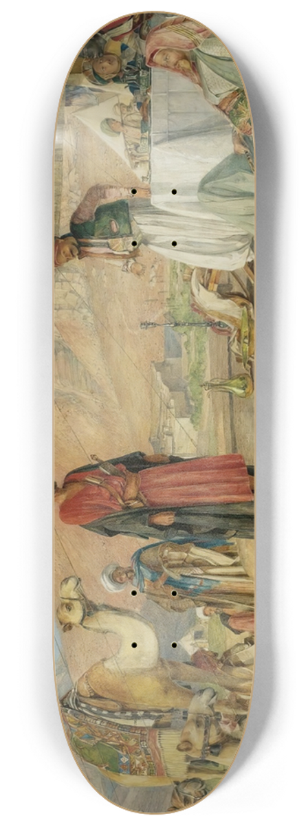 John Frederick Lewis - A Frank Encampment In The Desert Of Mount Sinai, 1842 8.25 inch art skate deck
