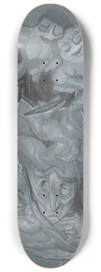 Stanisaw Ignacy Witkiewicz - Castor and Pollux (Gemini) 8.25 inch art skate deck