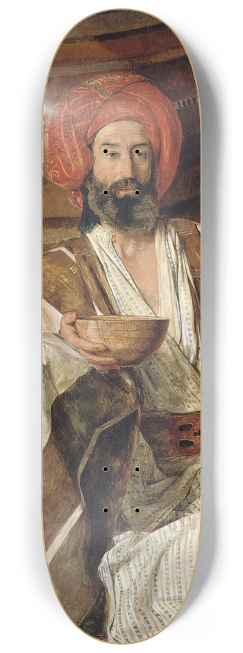 John Frederick Lewis - An Arab of the desert of Sinai 8.25 inch art skate deck