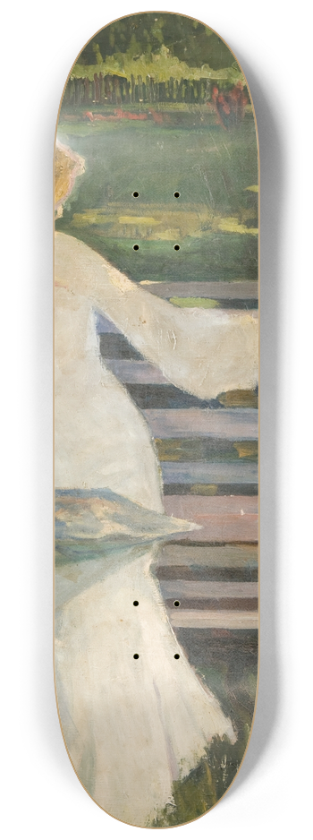 Stanisaw Kuczborski - On a Bench 8.25 inch art skate deck