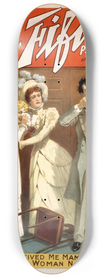 Strobridge & Co. Lith. - Mlle. Fifi from Paris 8.25 inch art skate deck