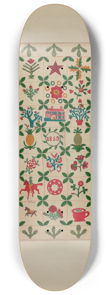 Suzanne Roy - Applique Quilt 8.25 inch art skate deck